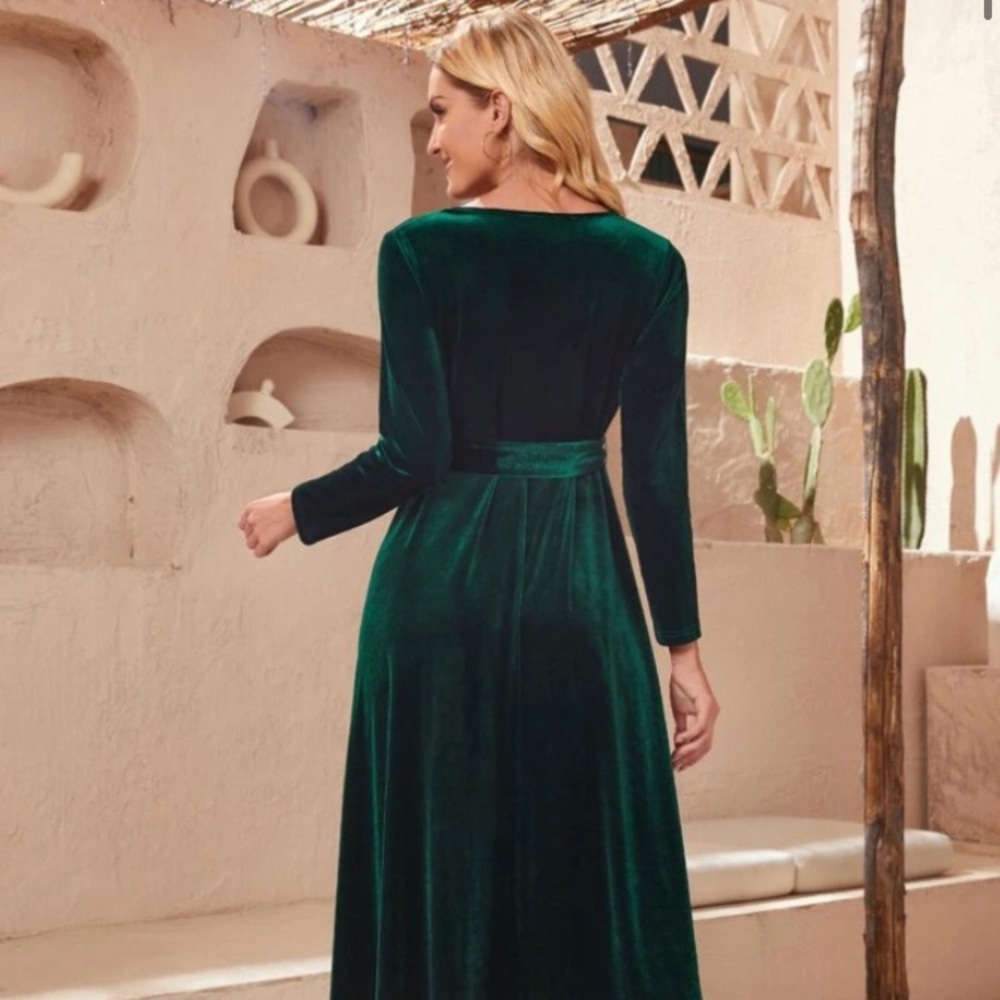 Green Velvet Dress